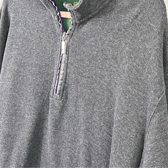 Orvis Quarter Zip Sweatshirt Men's Size Large Pull over Grey Long Sleeve - Picture 6 of 9
